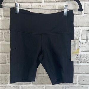 Zella High Waisted Women's Black Bike Shorts With Pockets Size S